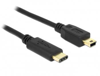 Delock Cable USB Type-C™ 2.0 male > USB 2.0 Type Mini-B male 0.5 m black