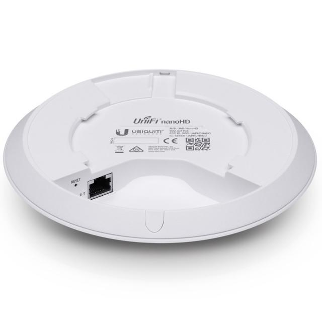 Access Point Ubiquiti UniFi nanoHD, 2.4/5 GHz, 300 - 1733Mbps, 4x4MIMO, PoE, Бял 