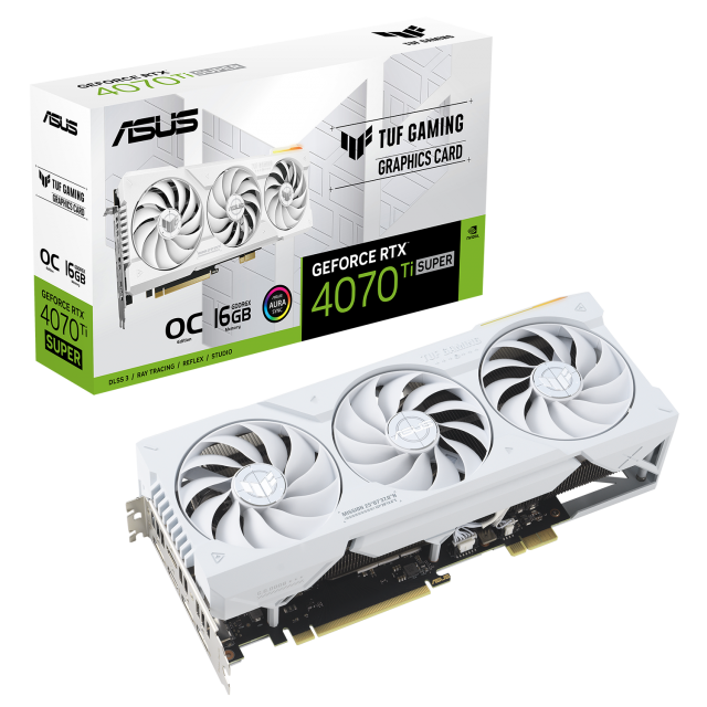 Видео карта ASUS TUF GAMING RTX 4070 TI SUPER BTF White 