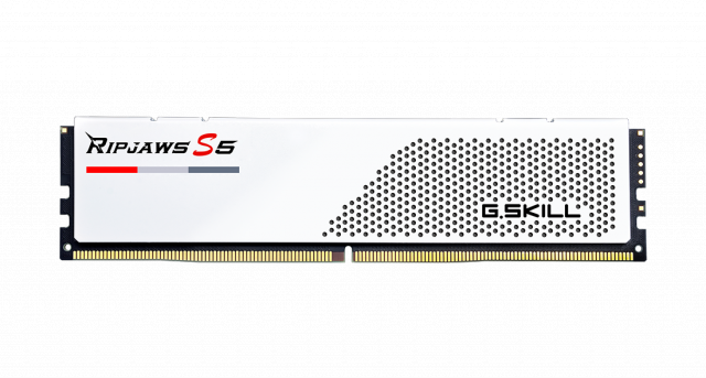 Памет G.SKILL Ripjaws S5 White, 32GB(2x16GB), DDR5, 5200MHz, F5-5200J3636C16GX2-RS5W 