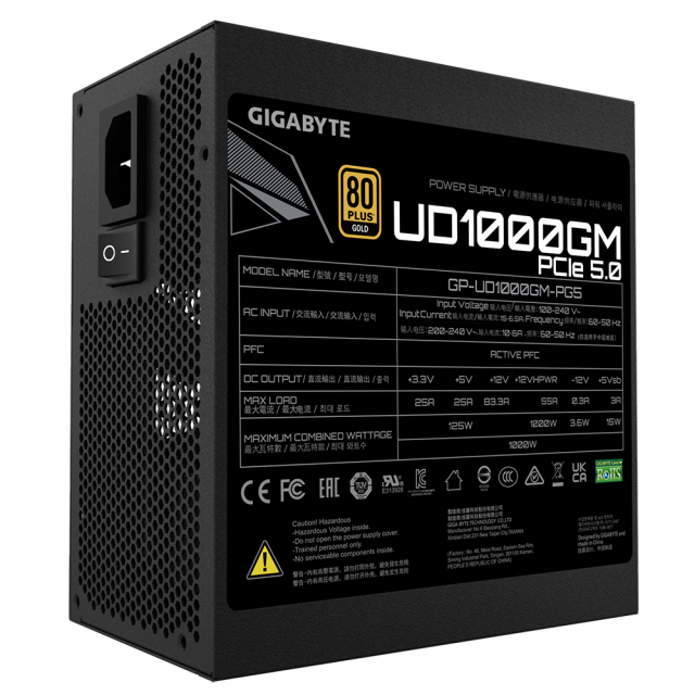 Power Supply Gigabyte UD1000GM PG5, 1000W 