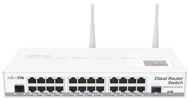 Рутер MikroTik CRS125-24G-1S-2HND-IN, 2.4/5 GHz, 24 порта, PoE 