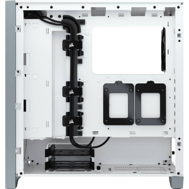 Кутия Corsair 4000D Airflow Mid Tower, Tempered Glass, Бяла 