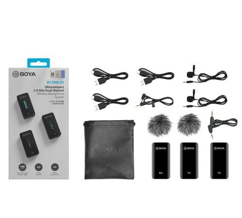 BOYA 2.4GHz Ultra-compact Wireless Microphone System BY-XM6-S2 