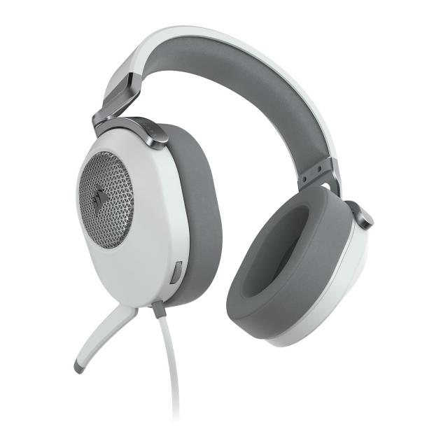 Геймърски слушалки с микрофон Corsair HS65 - White 