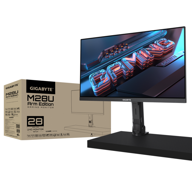 Gaming monitor Gigabyte M28U, 28" ARM EDITION UHD 4K, SS IPS,144Hz 1ms, HDR400, RGB Fusion 2.0 