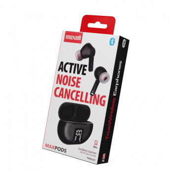 Bluetooth Headset MAXPODS active noise cancelling black  MAXELL Truewireless