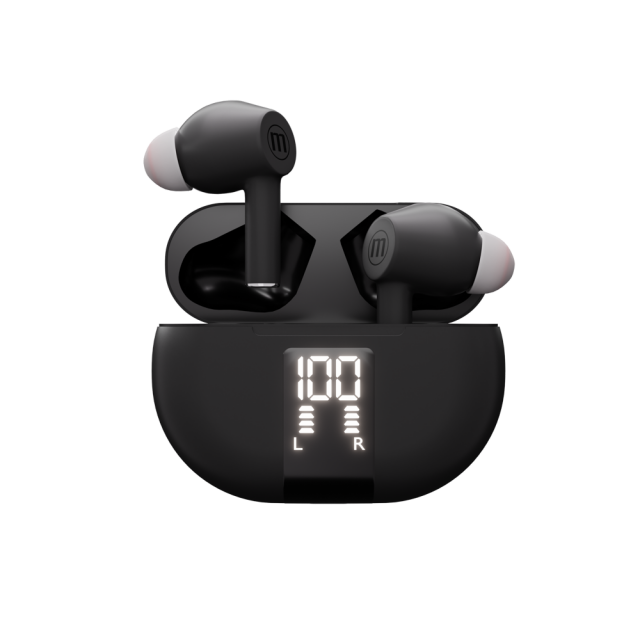 Bluetooth Headset MAXPODS active noise cancelling black  MAXELL Truewireless 