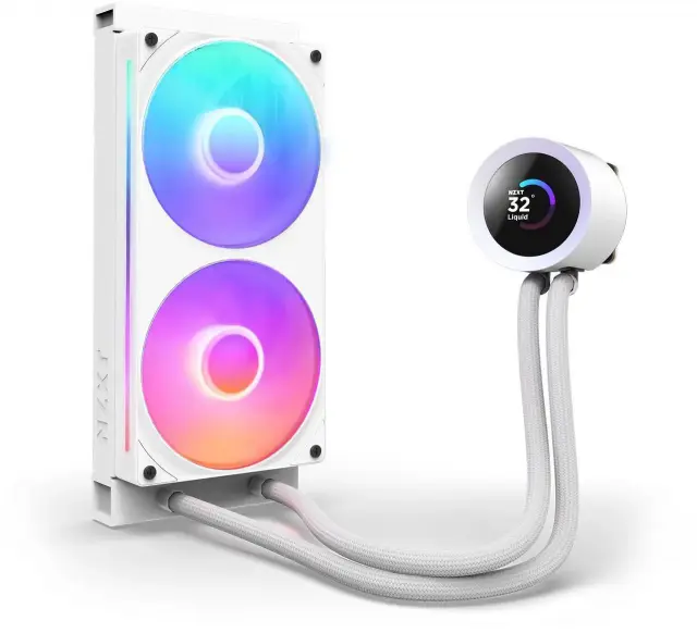 Охладител за процесор NZXT Kraken Plus 240 RGB LCD Display - White 