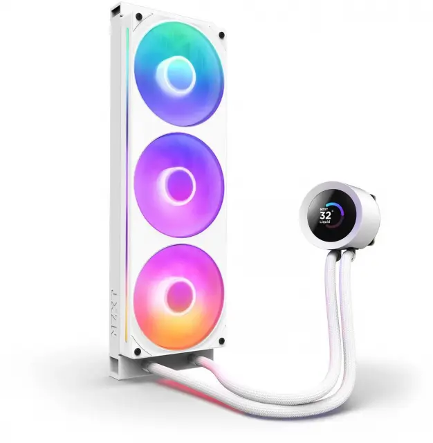 AIO Liquid Cooler NZXT Kraken Plus 360 RGB LCD Display - White 
