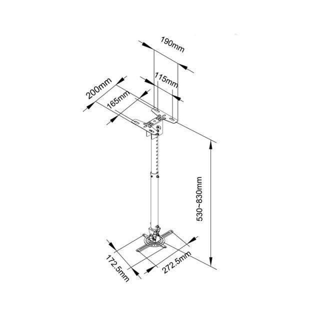 ESTILLO Projector Mount for Ceiling Mounting 