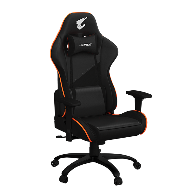 Gigabyte Aorus AGC310 Gaming Chair, Black and Orange 