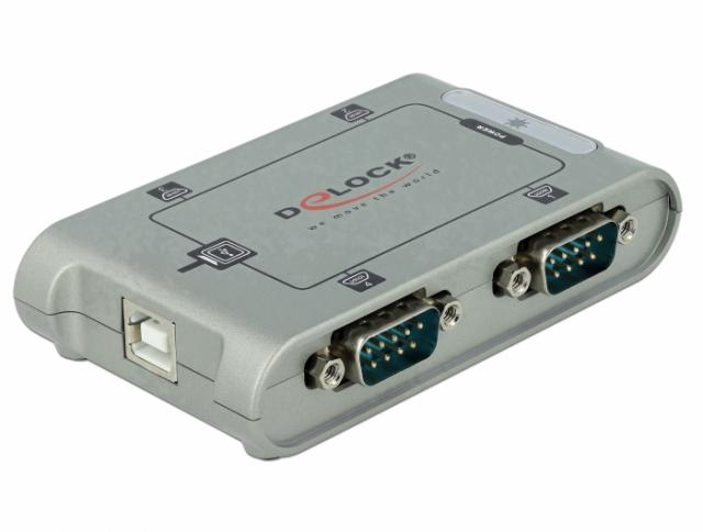 Адаптер DeLock, USB 2.0 - 4 x RS-232 