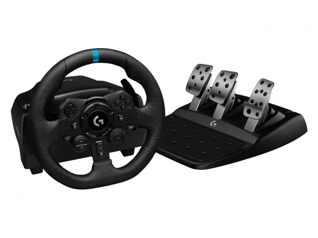 Волан LOGITECH G923 + LOGITECH скоростен лост за PS4/PS5/PC 