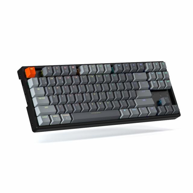 Геймърска Механична клавиатура Keychron K8 Aluminum Hot-Swappable TKL Gateron Blue Switch RGB LED ABS 