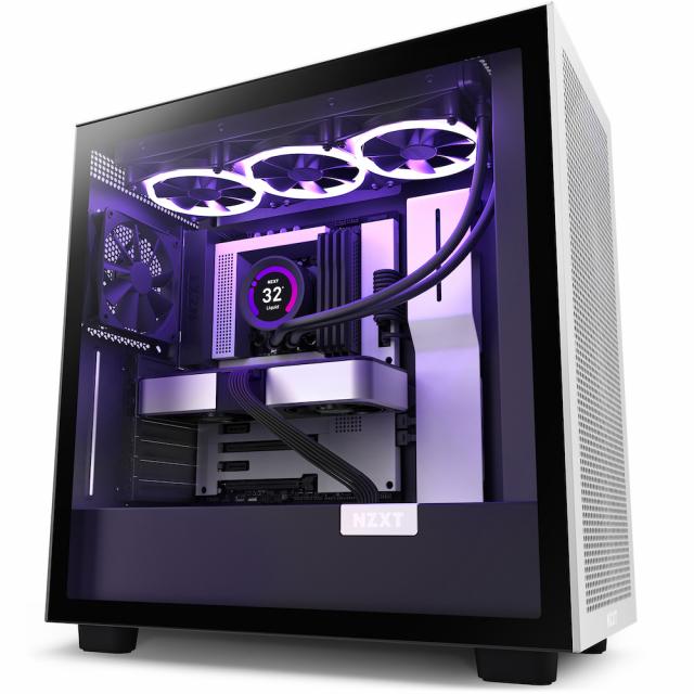 Кутия NZXT H7 Flow Matte Black & White 