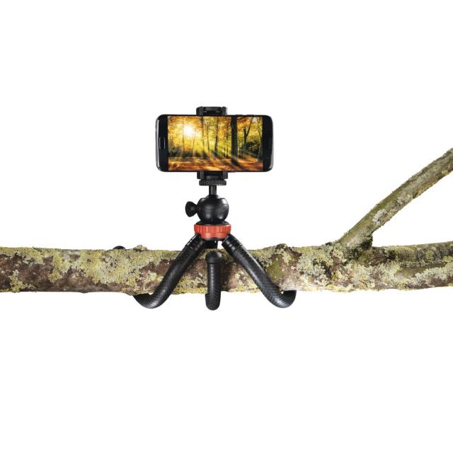 Hama "FlexPro" Tripod for Smartphone, GoPro and Photo Cameras, 27 cm, red 