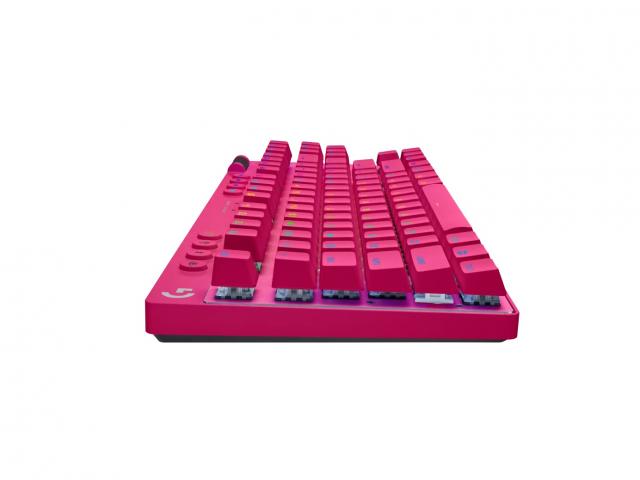 Геймърска механична клавиатура Logitech G Pro X TKL Lightspeed Tactile Switch, Magenta 