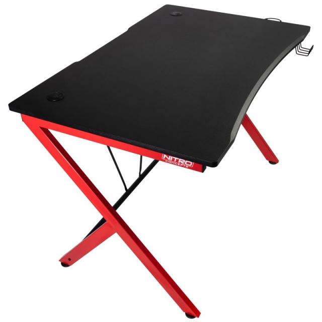 Gaming desk Nitro Concepts D12, Black/Red 