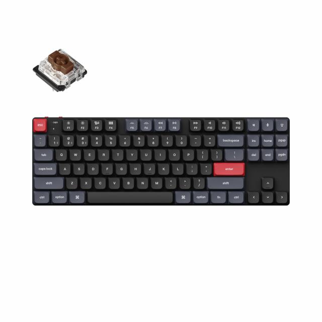 Mechanical Keyboard Keychron K1 Pro QMK/VIA TKL Gateron Low Profile Brown Switch, RGB Backlight, ABS 