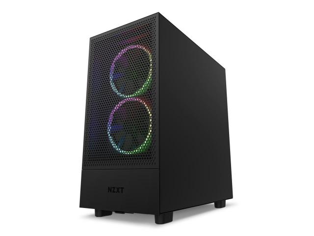 Кутия NZXT H5 Flow Matte Black, Mid-Tower 