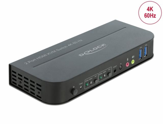 KVM switch Delock 11481 2-port, USB, HDMI, Audio 