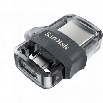 USB памет SanDisk Ultra Dual Drive m3.0, 128GB, OTG, Черен