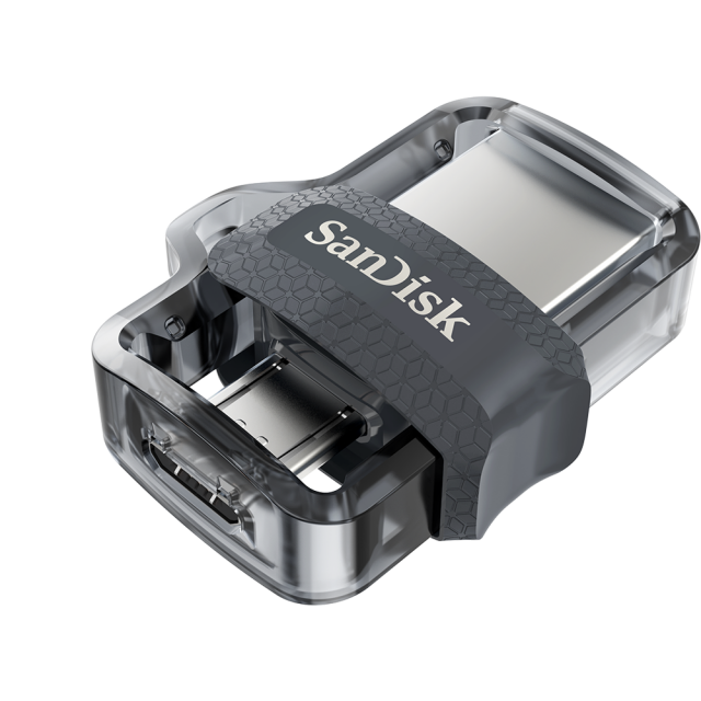 USB памет SanDisk Ultra Dual Drive m3.0, 128GB, OTG, Черен 