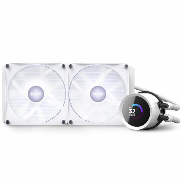 AIO Liquid Cooler NZXT Kraken 280 RGB White, LCD Display 