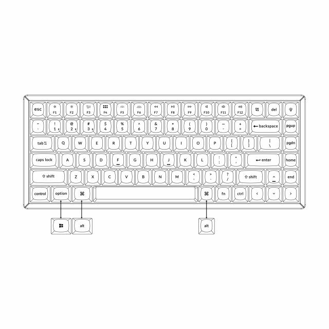 Геймърска механична клавиатура Keychron K2 Pro HS Blue Switch 