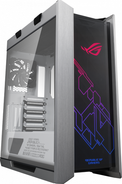 Кутия ASUS ROG Strix Helios White Edition, ATX/EATX, Mid Tower, Aura Sync RGB 