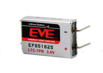 Lithium thionylchlorid battery LTC-7PN  EP651625 industrial 3,6V  750mAh EVE BATTERY