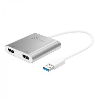 Адаптер j5create JUA365, За 2 монитора, USB-C - HDMI