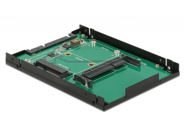 Конвертор DeLock, SATA 22 pin - 1 x mSATA / 1 x CFast, 2.5" 