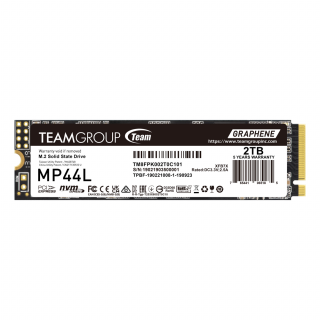 SSD Team Group MP44L, M.2 2280 NVMe, 2TB, PCI-e 4.0 x4 