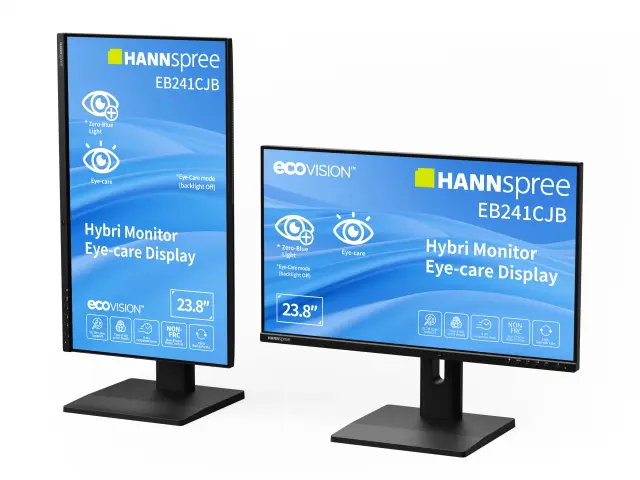 Monitor Hybrid Hannspree EB241CJB - 24"inch ecoVision TN, FHD(1920x1080), 75Hz, USB-C 