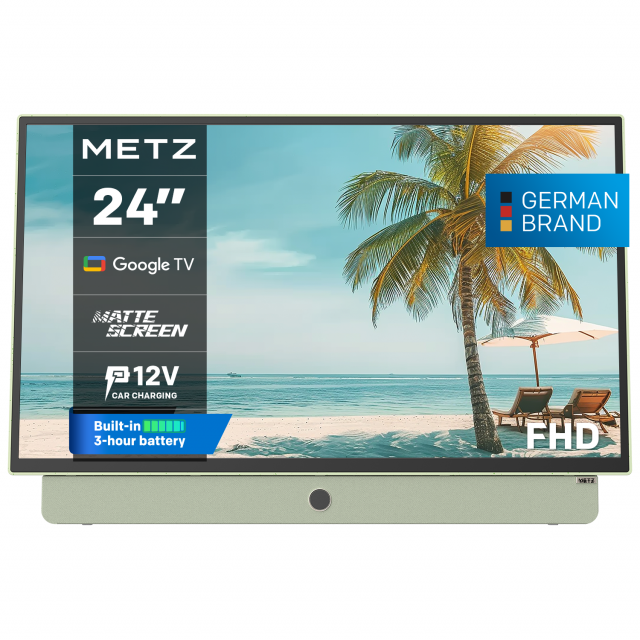 METZ Portable TV 24MPE7200Z  24" LED FHD(1920x1080) GoogleTV, HDR10, green 