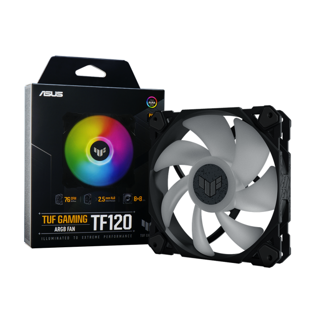 Вентилатор ASUS TUF GAMING TF120, 120mm, 1900 rpm, ARGB 