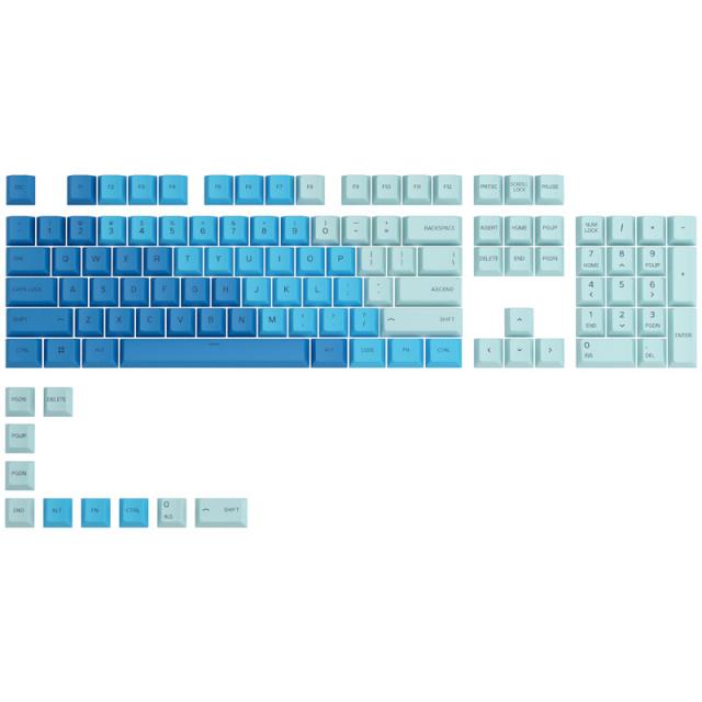 Капачки за механична клавиатура Glorious GPBT Doubleshot 114-Keycap Carribean Ocean US-Layout 