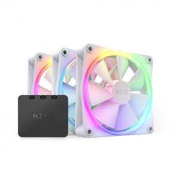 Комплект вентилатори NZXT F120 RGB White 3 броя и NZXT RGB контролер