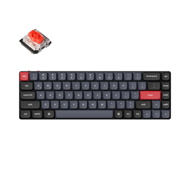 Mechanical Keyboard Keychron K7 Pro QMK/VIA 65% Hot-Swappable Low Profile Gateron Red Switch RGB Backlight 