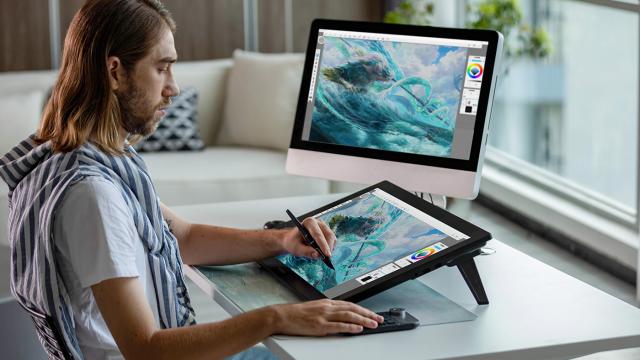 Графичен дисплей таблет HUION Kamvas Pro 24 GT2401, Черен 