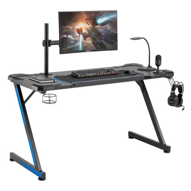 Gaming Desk Nemesis II - Black/Blue 