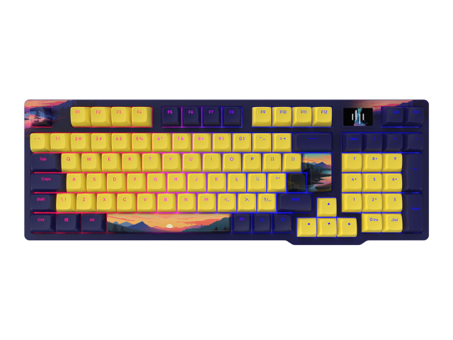 Геймърскa механична клавиатура Dark Project 98A Sunset RGB  - G3MS Sapphire Switches, PBT 