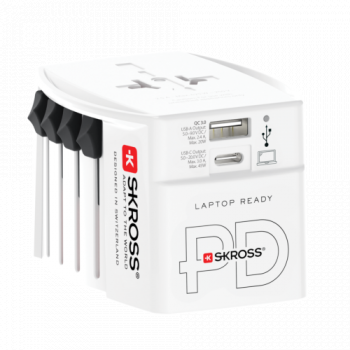 World Adapter SKROSS AC45PD, USB-A, USB-C, 1.302975