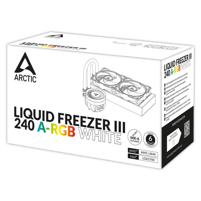 Охладител за процесор Arctic Liquid Freezer III 240 RGB White 