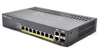 Суич 8-портов ZyXEL GS1920-8HPV2, Gigabit, управляем, PoE