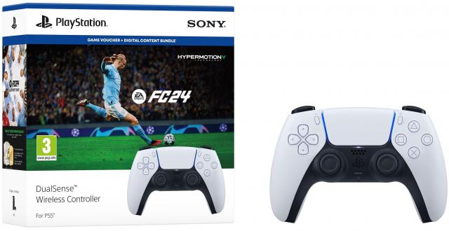 Безжичен геймпад Sony PS5 DualSense Wireless Controller + EA Sports FC 24 Bundle 