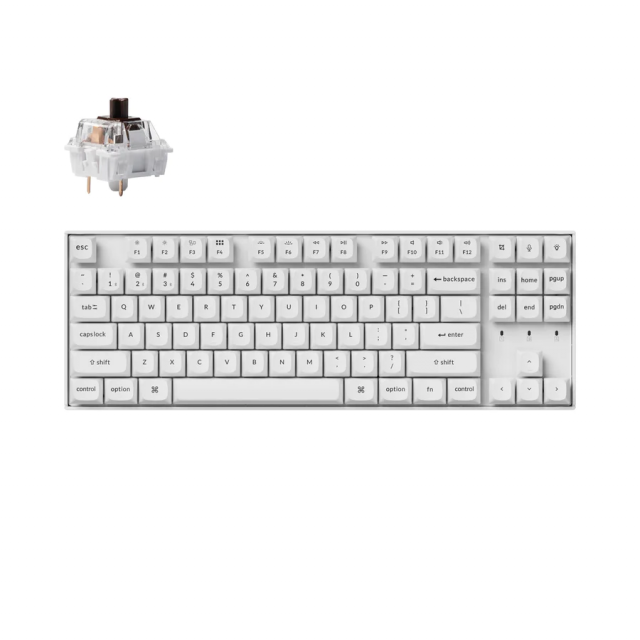 Mechanical Keyboard Keychron K8 Pro White K Pro Brown RGB 