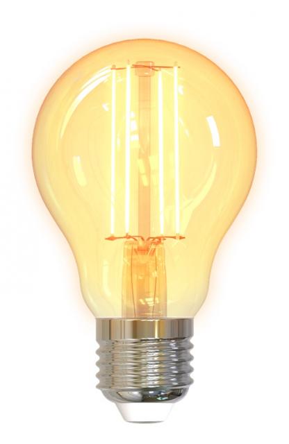 DELTACO SMART HOME LED filament lamp, E27, WiFI 2.4GHz, 5.5W, 470lm, dimmable, 1800K-6500K, 220-240V, white 